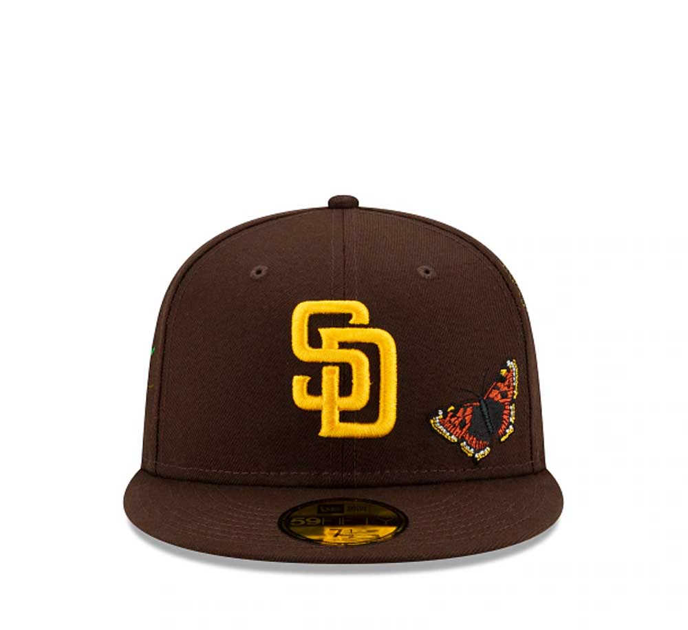 KTZ X Felt 59fifty San Diego Padres Fitted Baseball Hat in Brown