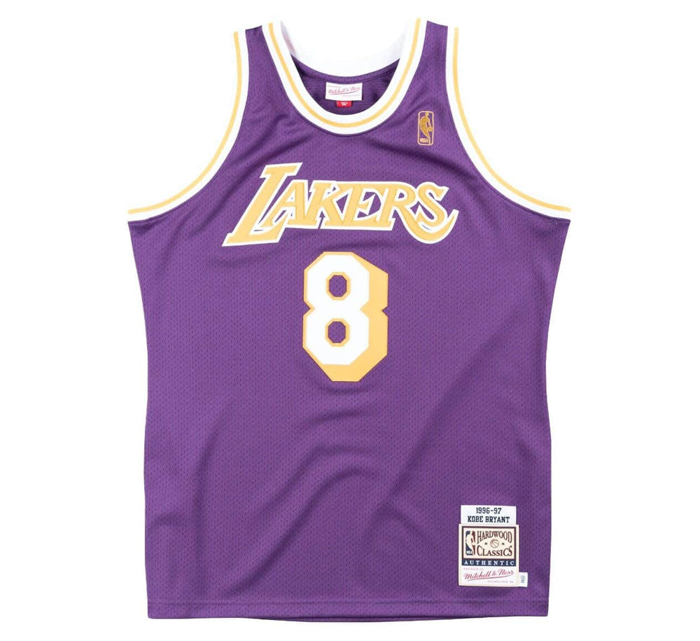 Mitchell And Ness Men NBA Los Angeles Lakers Road 1996-97 Kobe Bryant  Authentic Jersey (purple)