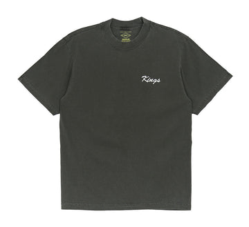 BIG SCRIPT EMBROIDERED HEAVYWEIGHT GARMENT DYED TEE