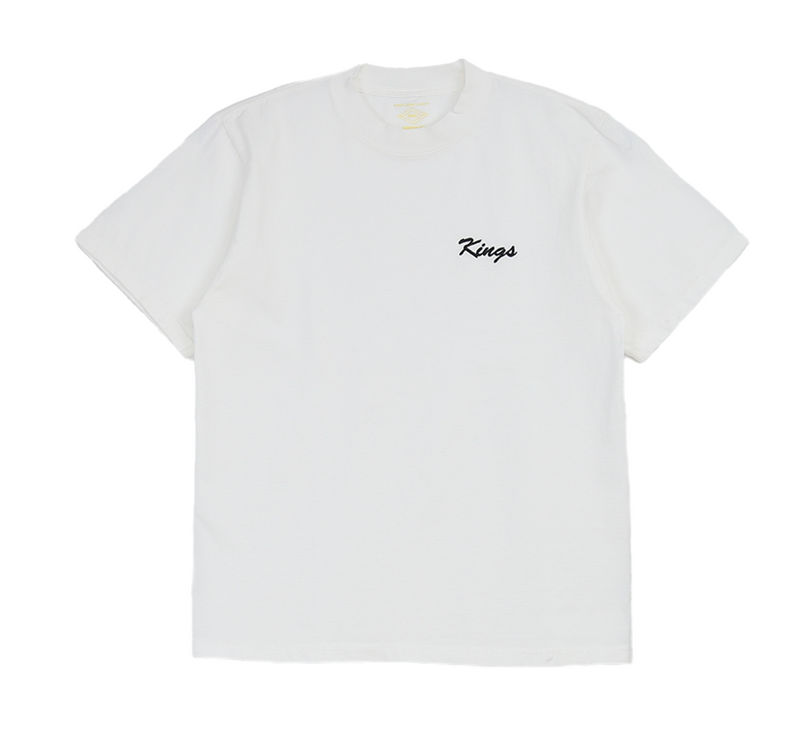 BIG SCRIPT EMBROIDERED HEAVYWEIGHT GARMENT DYED TEE